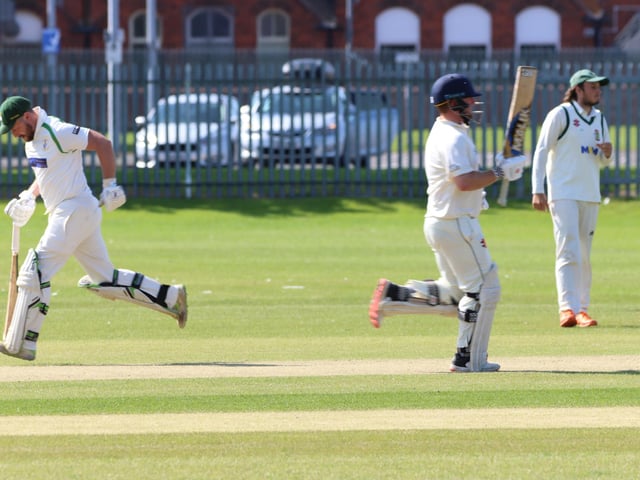 Bridlington CC batsmen look to get among the runs.