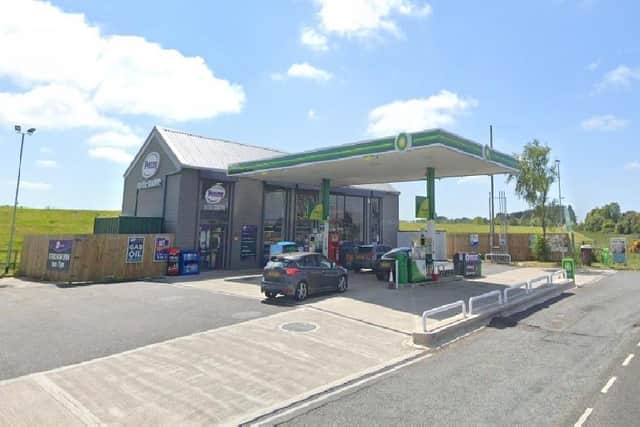 Scaling Dam BP Filling Station on the A171 - Image: Google Maps