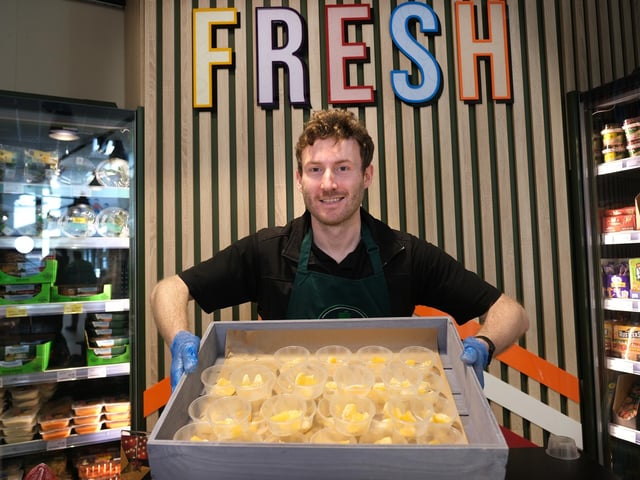 Sean with the Co-op's Easy Peelers