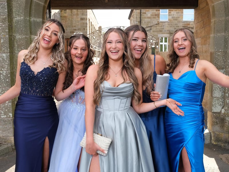 Caedmon College girls celebrate their prom.
