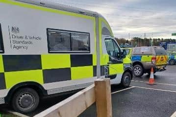 Officers on the outskirts of Malton at Eden Business Park.