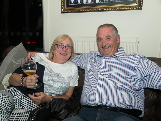 Sue & Mike enjoying their wine in The Mist Bar.