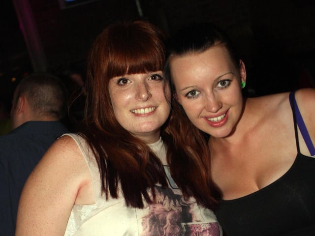 Aimee and Emily having a great time in Barbican