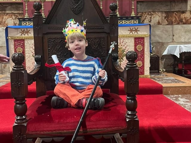 On the throne