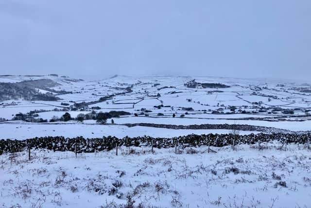 Snow hit the North York Moors last week - Image courtesy: Steven Houlston/Houlston Agricultural Contractors