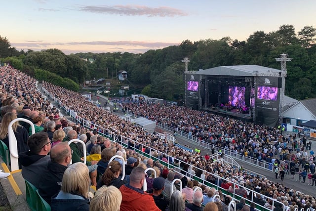 Scarborough's modern Open Air Theatre now regularly draws large crowds throughout the summer season.