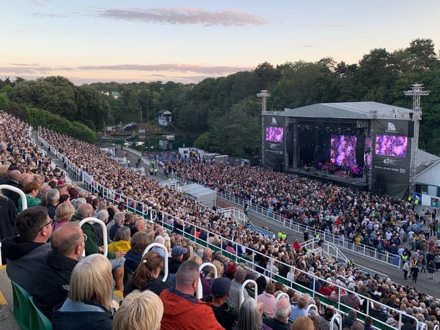 Scarborough's modern Open Air Theatre now regularly draws large crowds throughout the summer season.