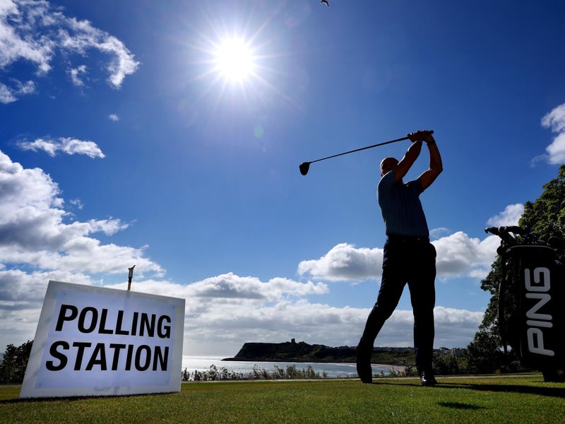 Scarborough Polling day - Teeing off at North Cliff Golf Club