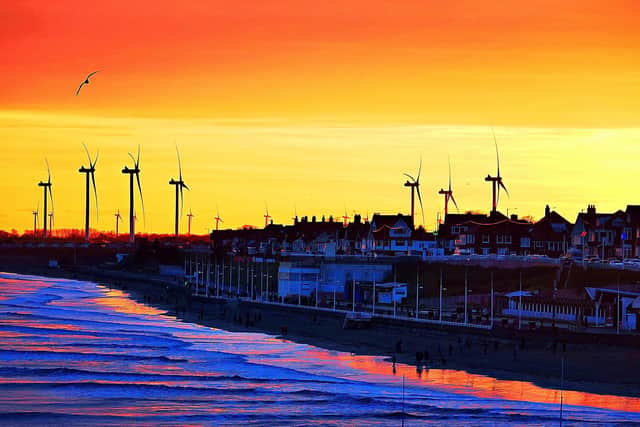 Sunset on New Year’s Day, Bridlington. Picture by Aled Jones.