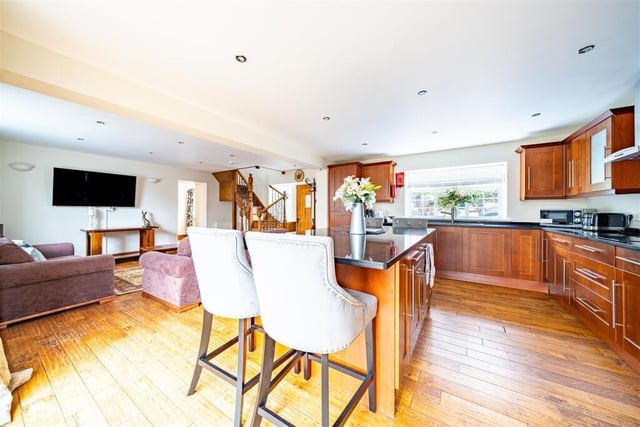 Looking across the open plan living kitchen.