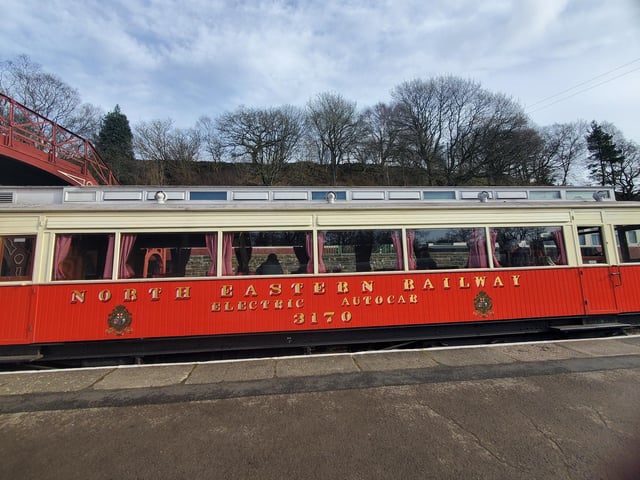 Bryan Carter spotted this electric autocar carriage at a platform along the North Yorkshire Moors Railway.