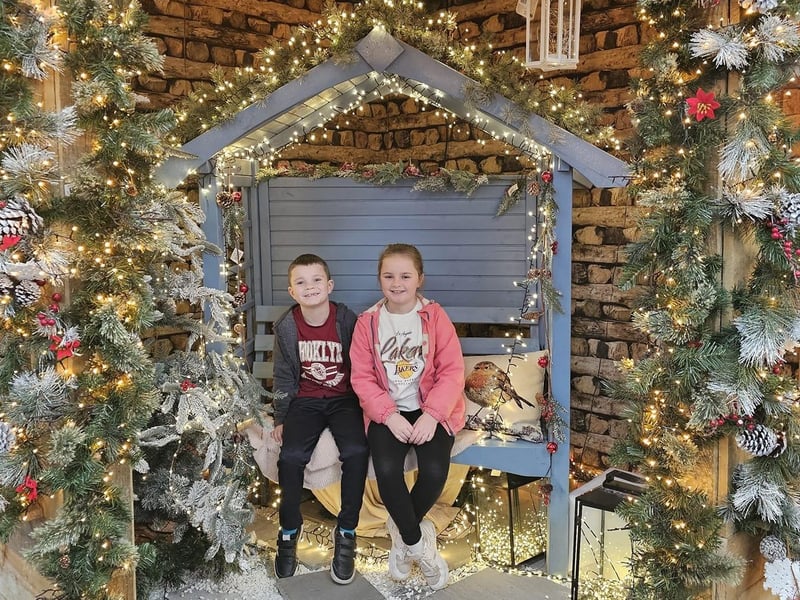 These excited santa's helpers were photographed by a Vicky Colquhon visiting Hornsea Garden Centre.