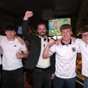 Scarborough Flyer landlord cheers with fans.picture: Richard Ponter