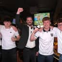 Scarborough Flyer landlord cheers with fans.picture: Richard Ponter