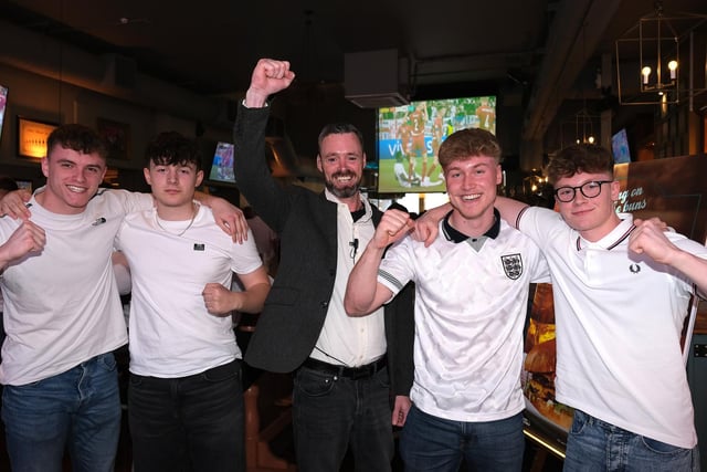 Scarborough Flyer landlord cheers with fans.picture: Richard Ponter