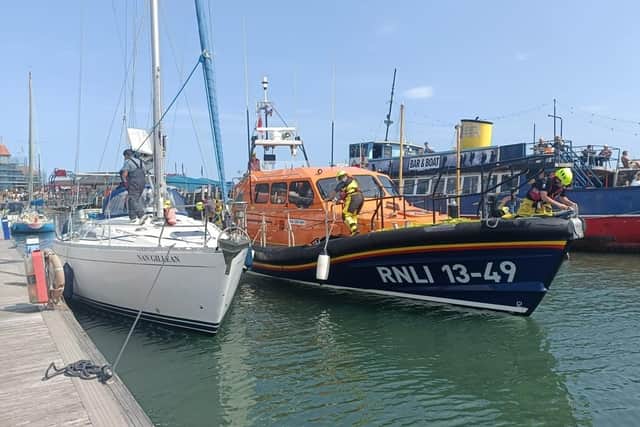 Whitby RNLI arrives in Scarborough. picture: Will Watts
