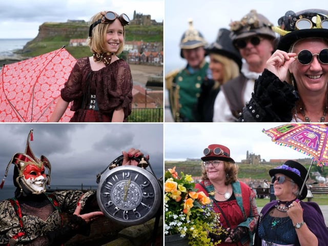 Steampunk Weekend attracted plenty of visitors to Whitby, despite the rain.
