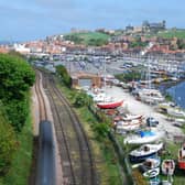 A view from the railway line to Whitby