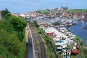 A view from the railway line to Whitby