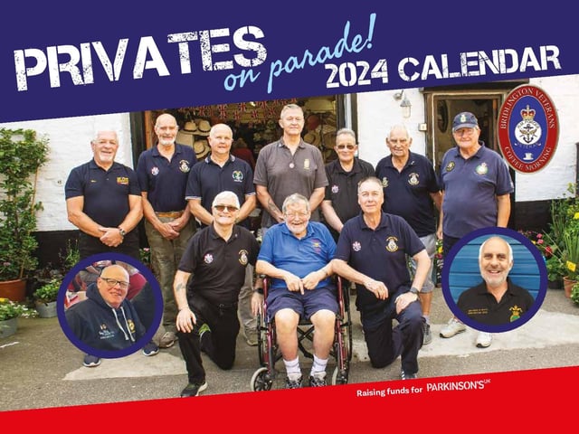 The Bridlington Veteran Coffee Morning group have raised over £3500 for Parkinson's UK with their 'Privates on Parade' calendar.