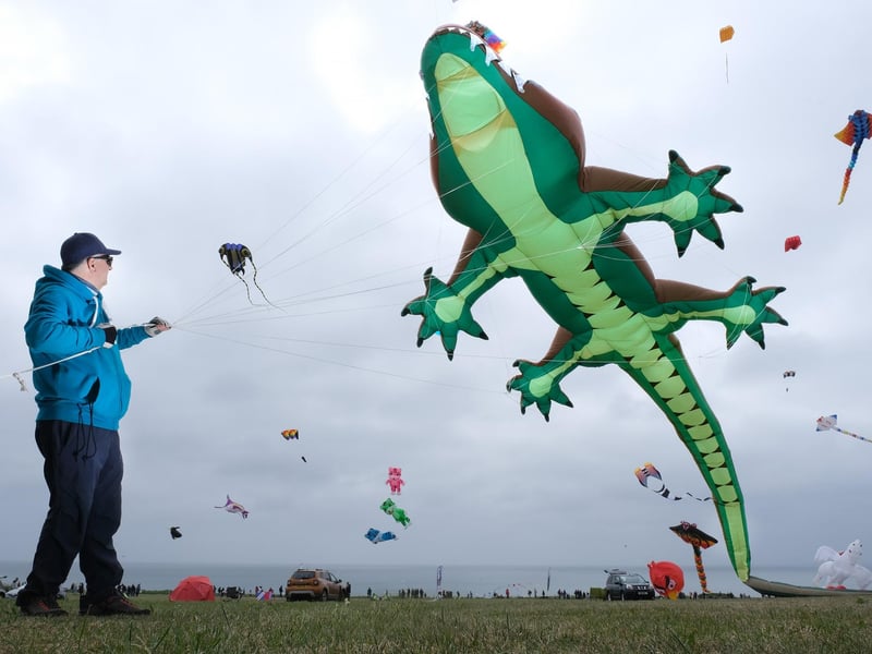 Andy De Sadelleer flies his kite.