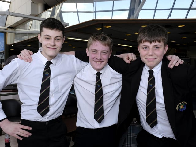 Caedmon College students Max, Jordan and Isaac enjoying the afternoon.
picture: Richard Ponter, 2307170j