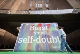 BACP 'Burst your self-doubt' art installation