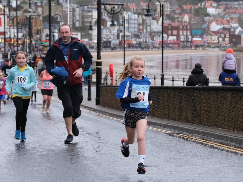 Heading towards the end line.