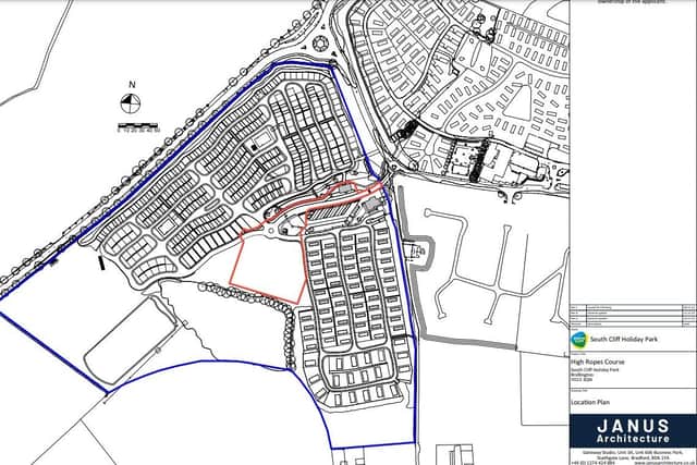 The site of the proposed high ropes course. Image courtesy of East Riding of Yorkshire Council's planning portal
