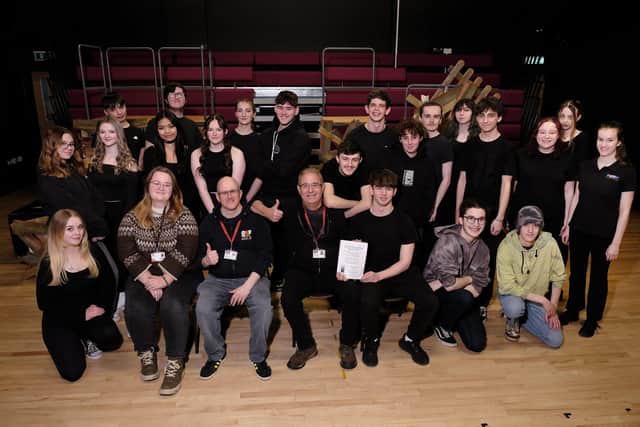 The cast and production team for Les Miserables (School Edition)