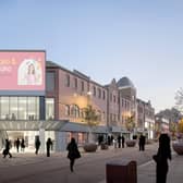 How the entrance of the cinema could look.
