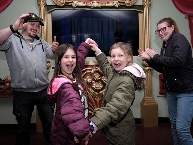 Having a dance in the Vera Lynn exhibition room