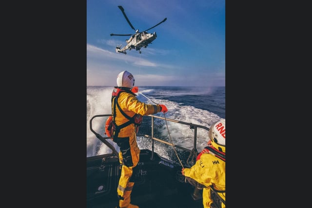 The exercise involved winching and high lines