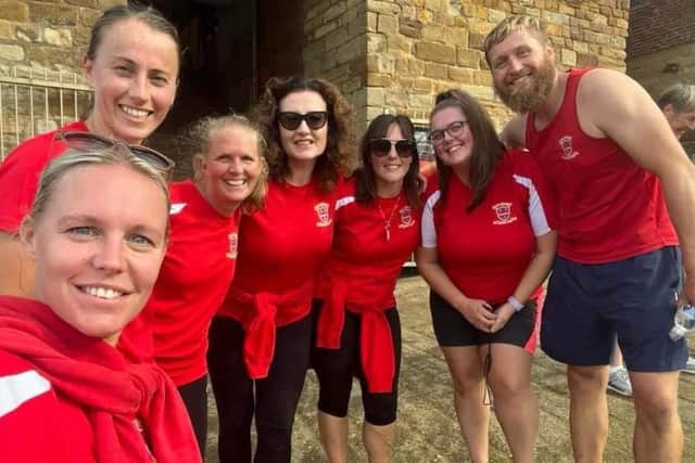 Rowers from Whitby's Friendship Rowing Club.