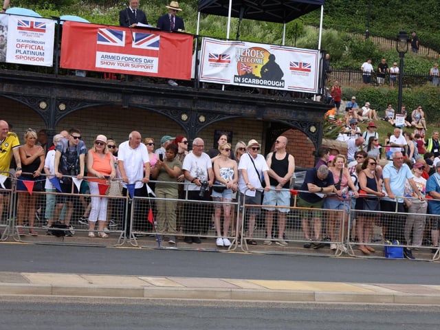 Crowds lined the streets.