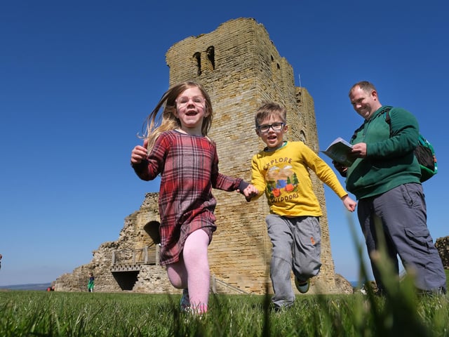 Oonah, Atticus and dad, Matt, enjoy the Adventure Quest