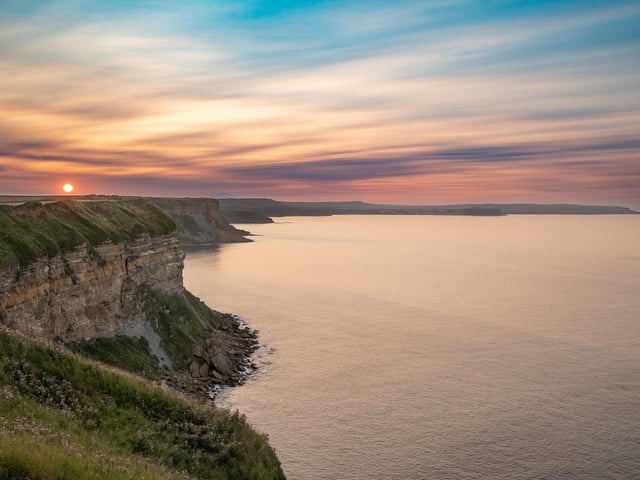 A gorgeous sunset behind Scarborough.