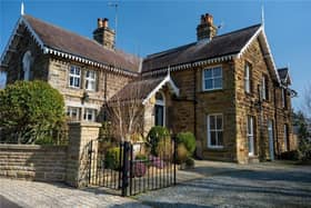 The approach to the handsome property currently for sale in Cloughton.