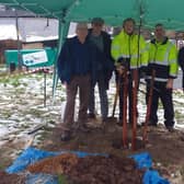 From left to right: Cllr Dave Tate, Cllr Andy Harrison, Skills4Work Team and Heather King, Liaison Officer for Anglo American.