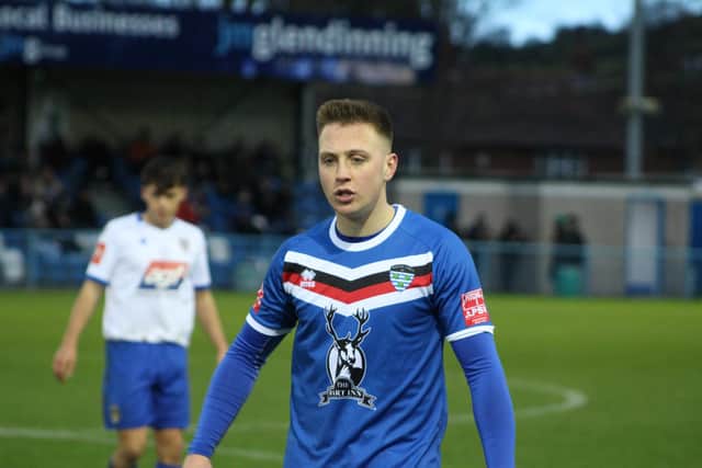 Whitby Town lost 3-1 on the road at Guiseley. Photos by Owen Cox