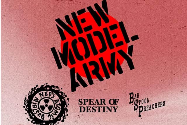 New Model Army gig poster featuring Scarborough Spa.
