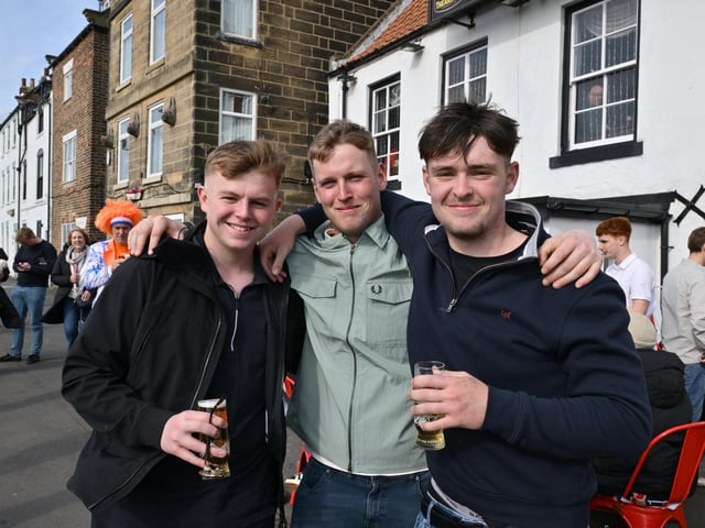 Enjoying a pint outside the Middle Earth. photo: Richard Ponter