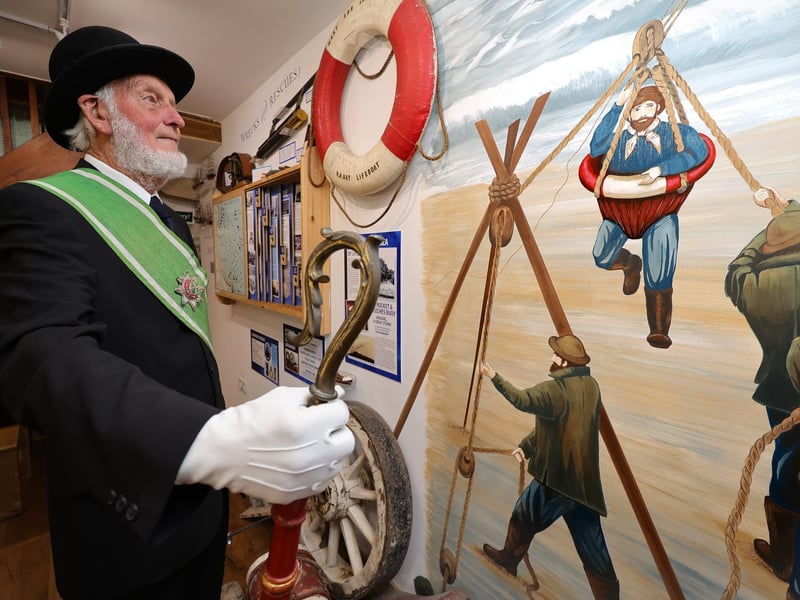 Alan Staniforth enjoys the exhibition before the opening. Photo: Richard Ponter