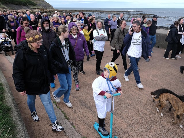 People at the start of the Sunset Walk.
picture: Richard Ponter