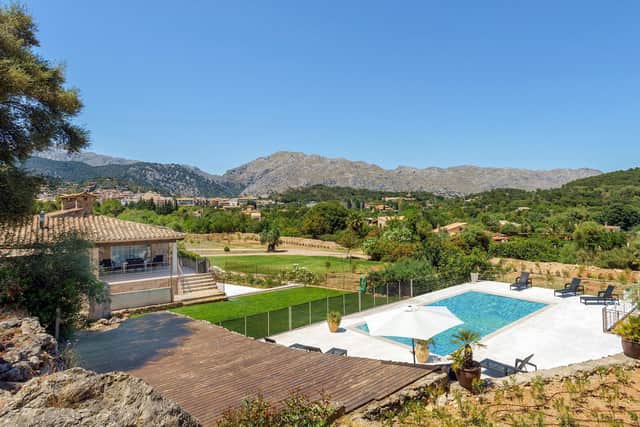 Mountain views from Villa Es Costes.
