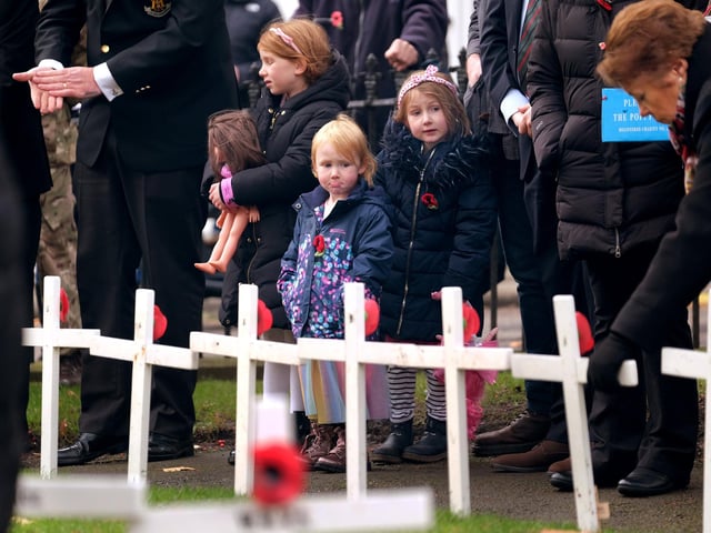 Young and old alike paid tribute to those who served