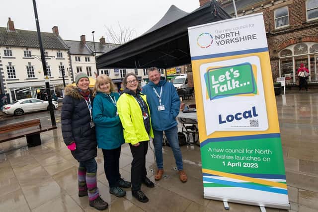 Volunteers at one of the Let’s Talk public engagement events.