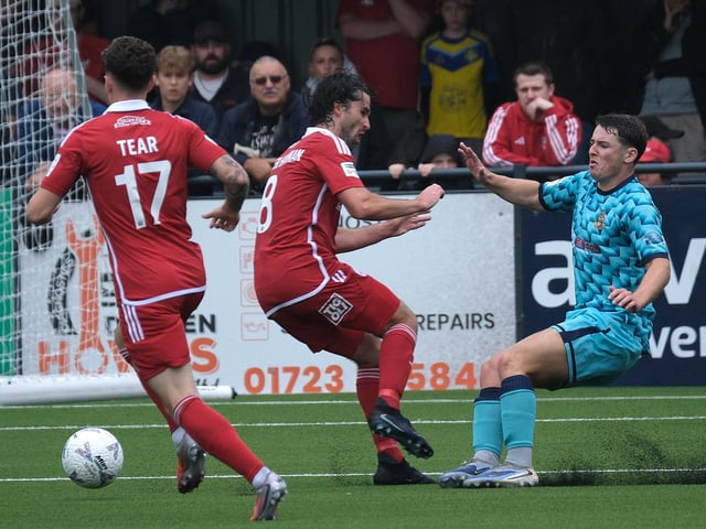 Boro sub Dom Tear on the attack. Photo by Richard Ponter
