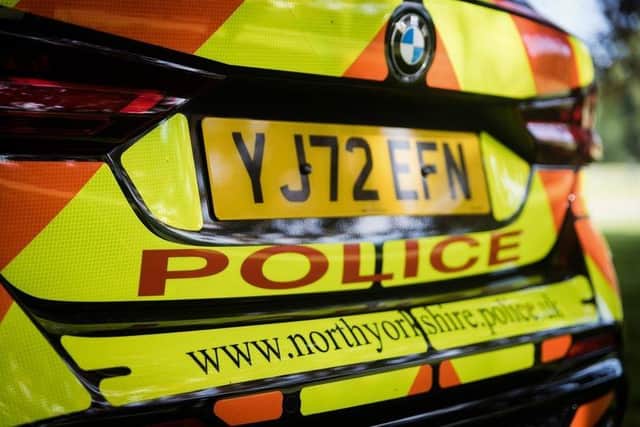 A man has sustained 'slight injuries' after a collision between a car and a motorcycle on Eastborough, Scarborough