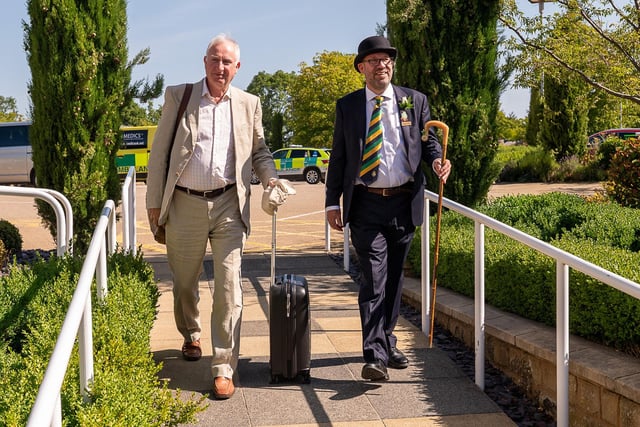 Daniel Zeichner, Minister of State at the Department for Environment, Food and Rural Affairs, arriving at the show with Allister Nixon, Chief Executive of the Yorkshire Agricultural Society